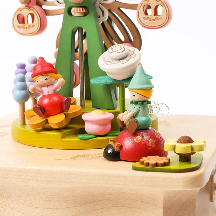 Flower Fairy Garden Rotating Ferris Wheel Music Box
