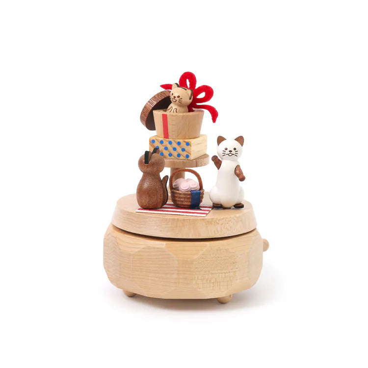 Cat's Blessing Gift Rotating Music Box