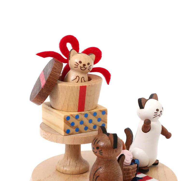 Cat's Blessing Gift Rotating Music Box