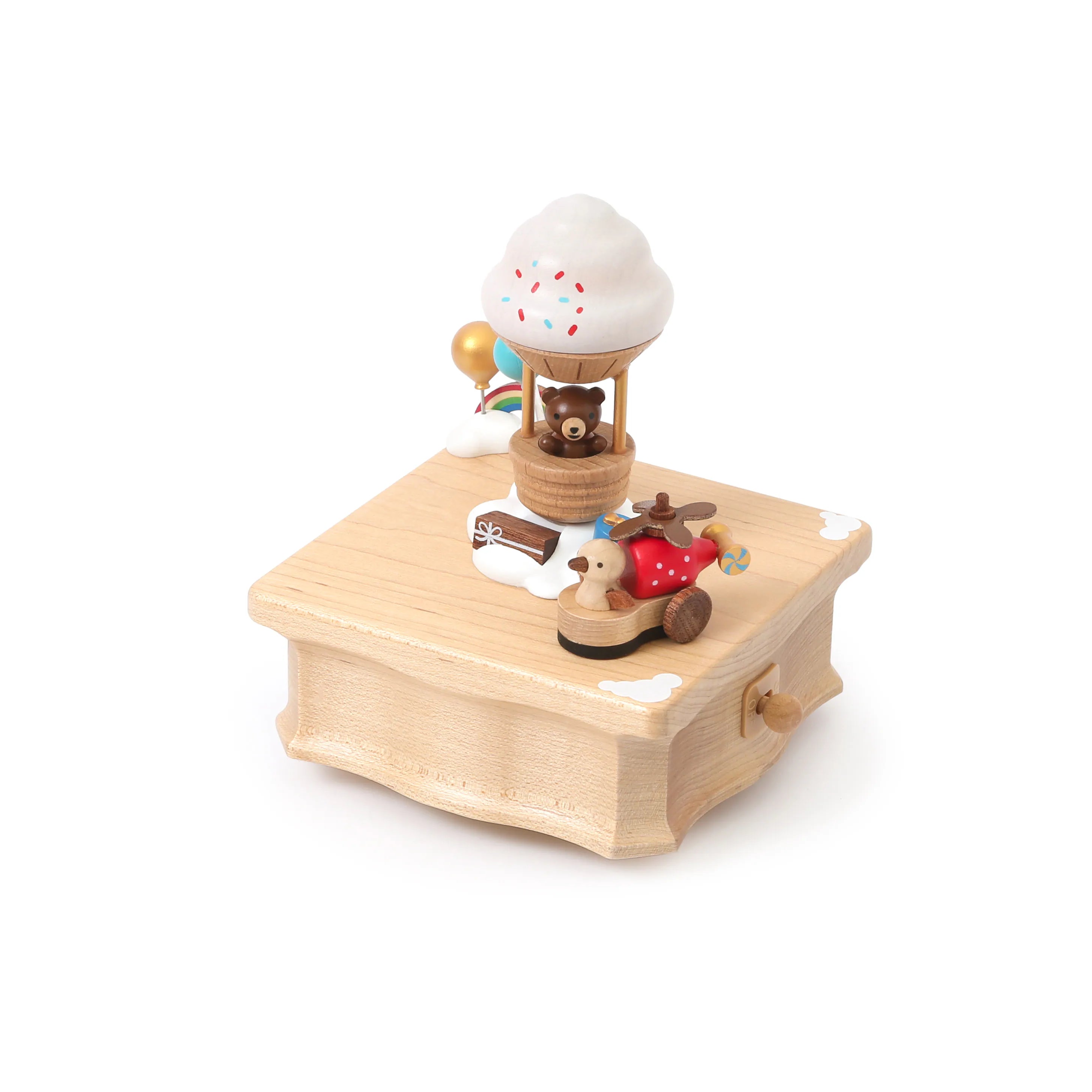 Hot Air Balloon Party Spinning Airplane Music Box｜